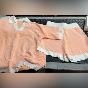 Knit Sweater and Shorts Set Cozy Small